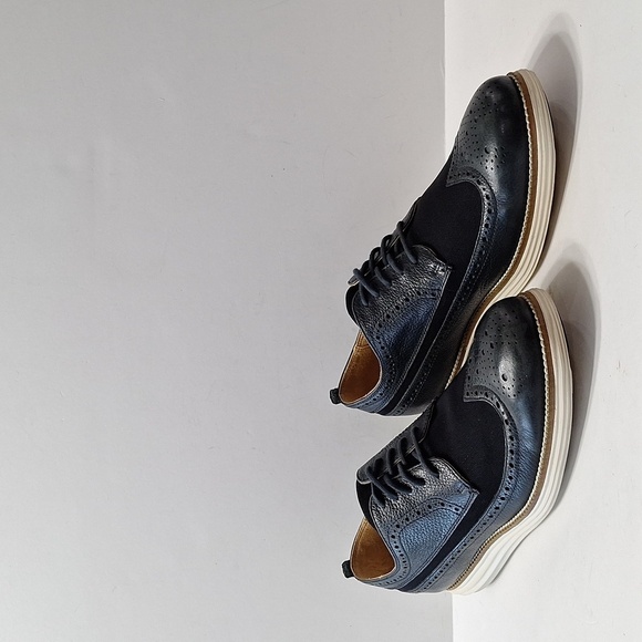Cole Haan Men\'s Preppy Whiskey Navy Leather Tucker Oxford II Shoes Size 8.5 main image 9